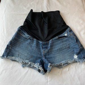 LOFT maternity cut-off jean shorts, size 8